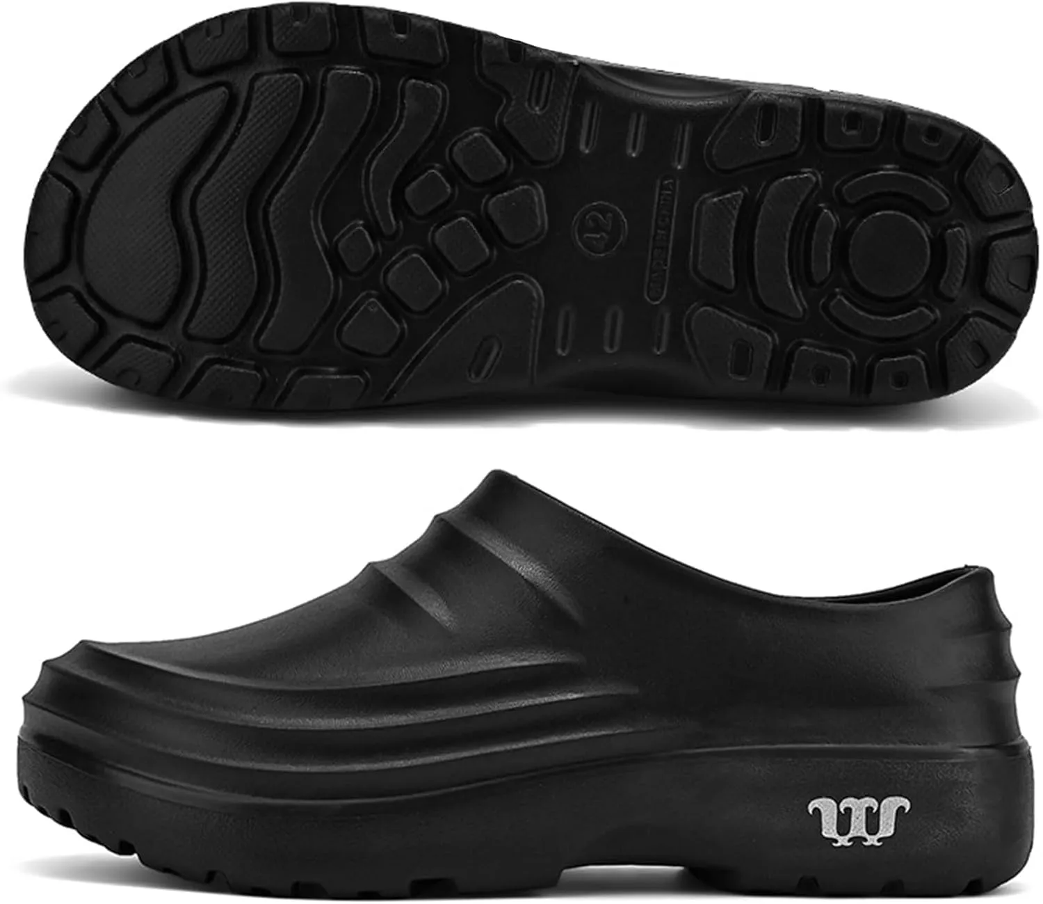 Chef Shoes for Men Women,Oil Resistant Waterproof Arch Support Clogs,Lightweight Breathable Kitchen Shoes Wide Toe Box Beach Slippers,Quick Dry Slip-on Garden Clogs with Removable Cushion Footbed