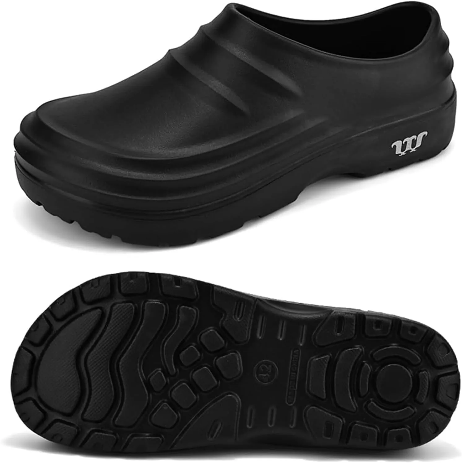 Chef Shoes for Men Women,Oil Resistant Waterproof Arch Support Clogs,Lightweight Breathable Kitchen Shoes Wide Toe Box Beach Slippers,Quick Dry Slip-on Garden Clogs with Removable Cushion Footbed
