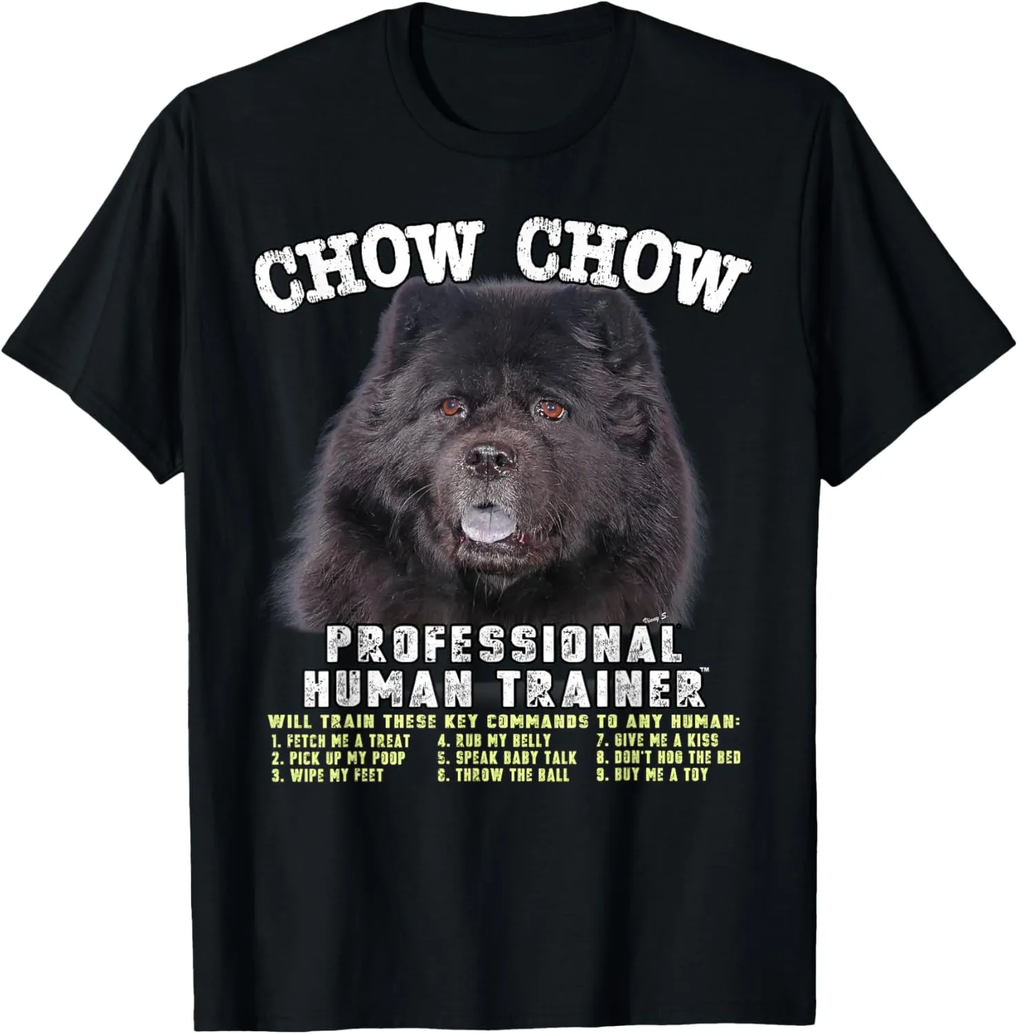 Chow Chow Black Professional Human Trainer T-Shirt