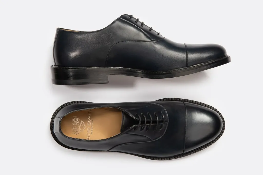 Chunky Cap Toe Oxford | Navy Blue