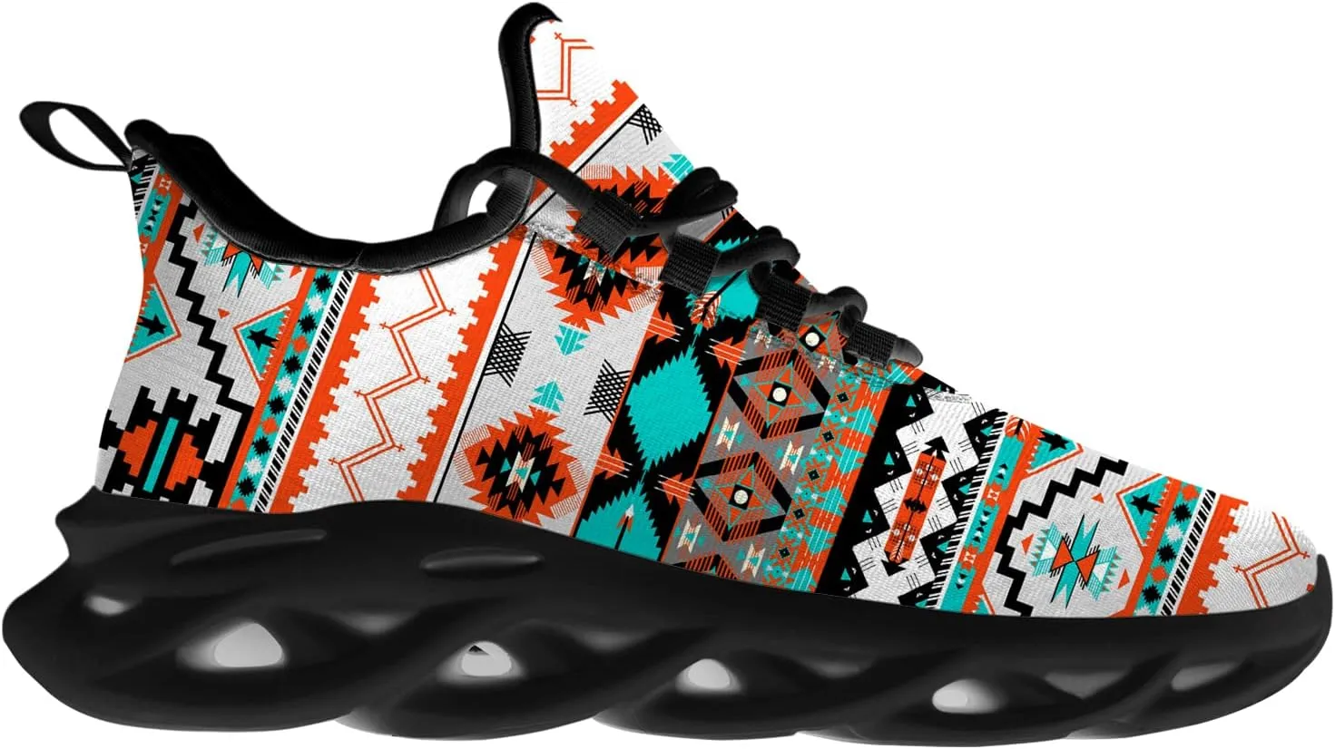 Ciadoon Aztec Shoes for Men Women Road Running Shoes Sport Walking Tennis Sneakers Cross Trainer Shoes Gifts for Boy Girl