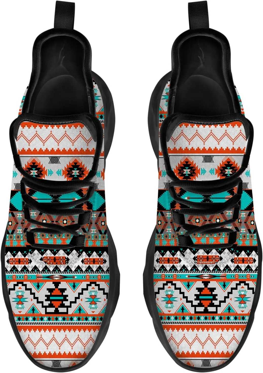 Ciadoon Aztec Shoes for Men Women Road Running Shoes Sport Walking Tennis Sneakers Cross Trainer Shoes Gifts for Boy Girl