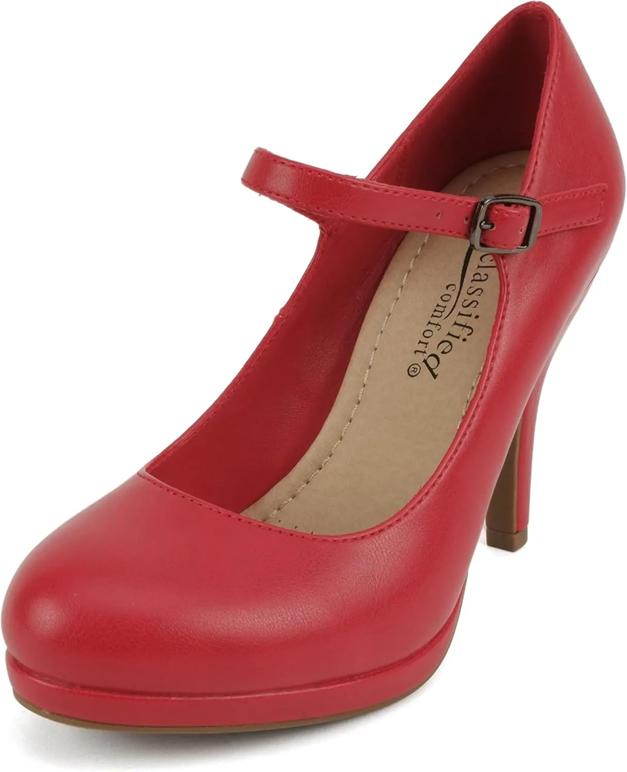 City Classified Comfort Topshoeave Women's Dennis Mary Jane High HEE Black l