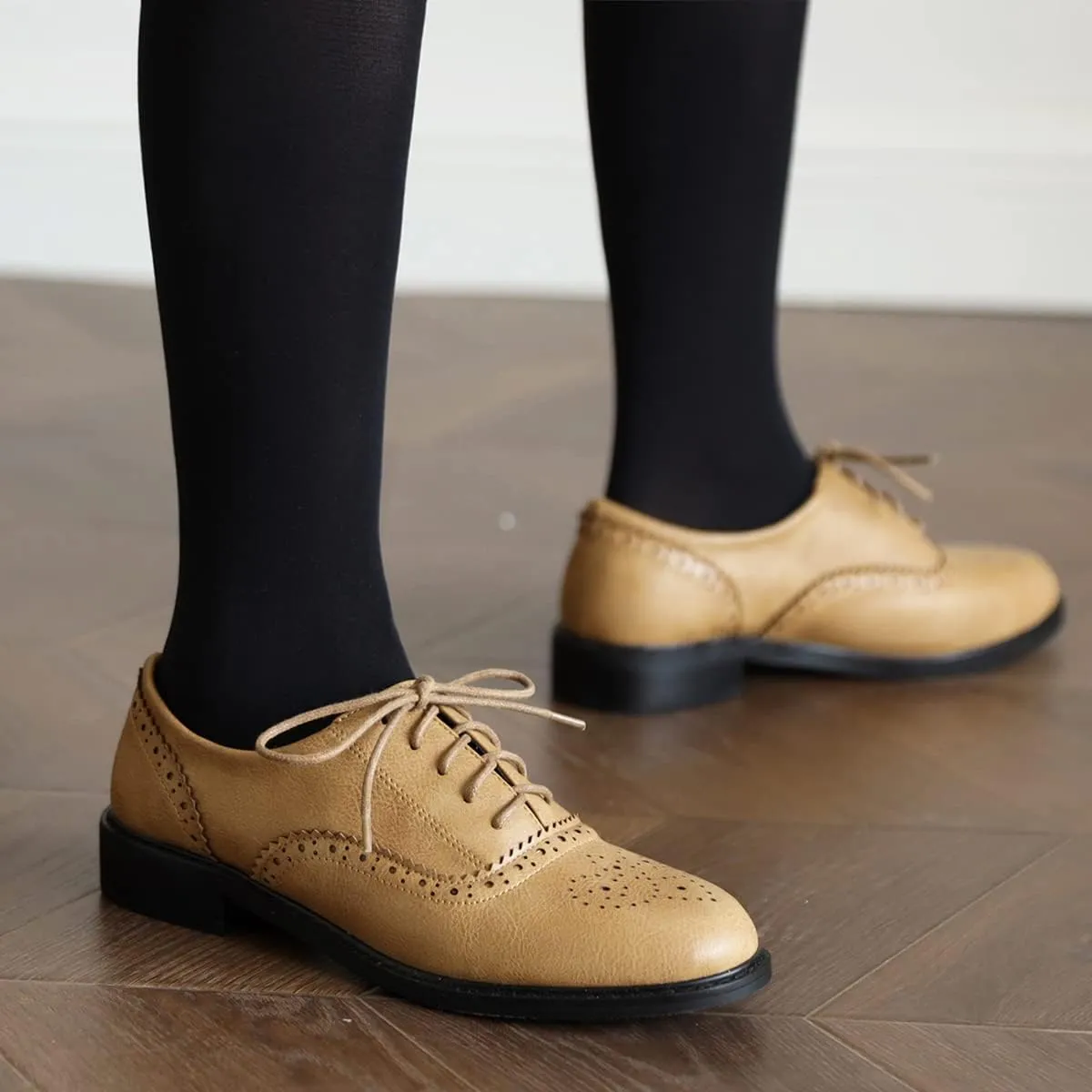 Ciuyurra Women Classic Lace up Oxford Shoes