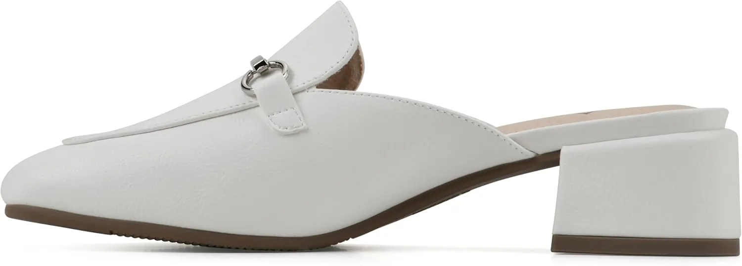 CLIFFS BY WHITE MOUNTAIN Women's Quin Low Block Heel Loafer Style Mule