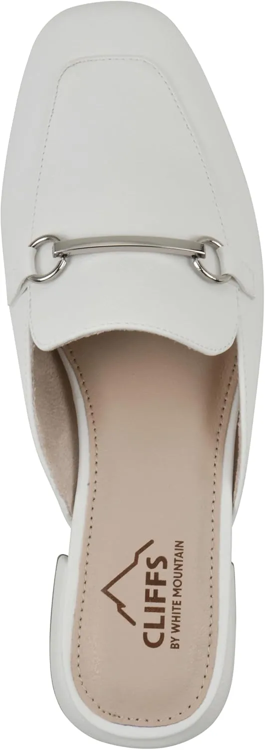 CLIFFS BY WHITE MOUNTAIN Women's Quin Low Block Heel Loafer Style Mule