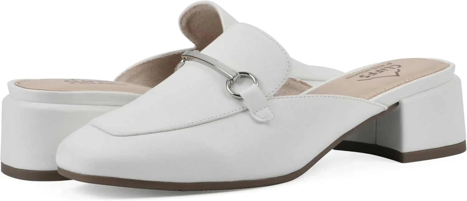 CLIFFS BY WHITE MOUNTAIN Women's Quin Low Block Heel Loafer Style Mule