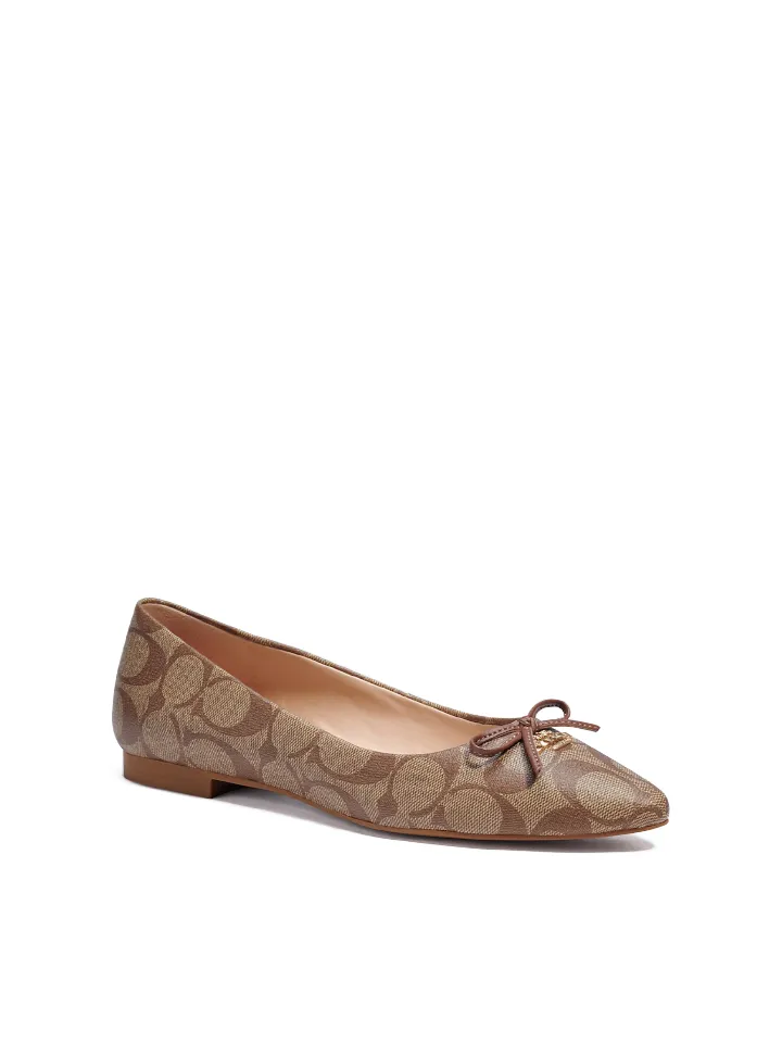 Coach C2913 Annabel Ballet Signature Canvas Khaki Saddle