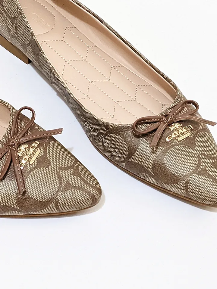 Coach C2913 Annabel Ballet Signature Canvas Khaki Saddle