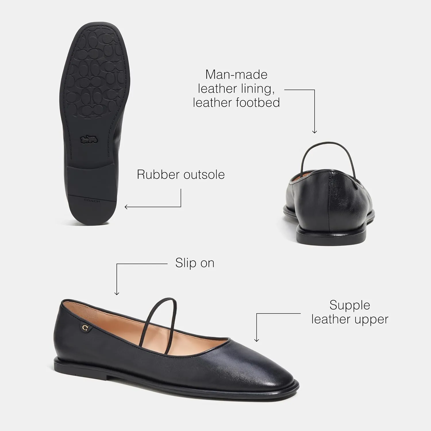 Coach Women's Emilia Mary Jane Ballet Flat