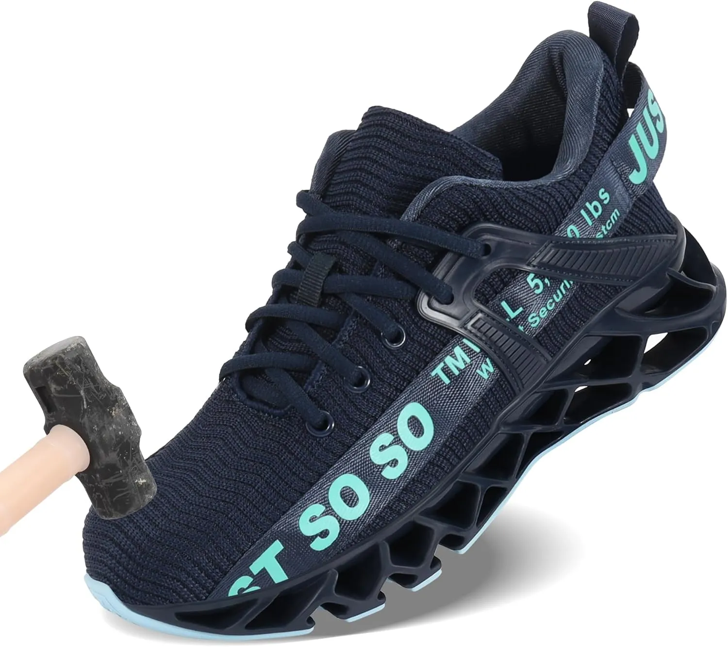 COKAFIL Steel Toe Shoes for Men Women Slip On Work Safety Cap Sneakers Comfortable Puncture Proof Slip Resistant Shoes