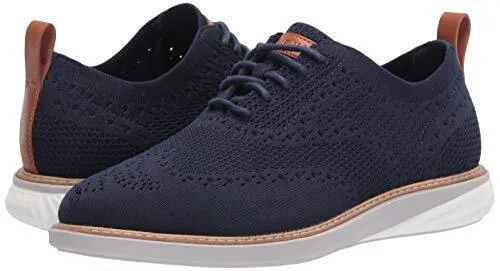 Cole Haan Mens GrandEvOlution Sititchlite Oxford Marine Blue Knit C32153