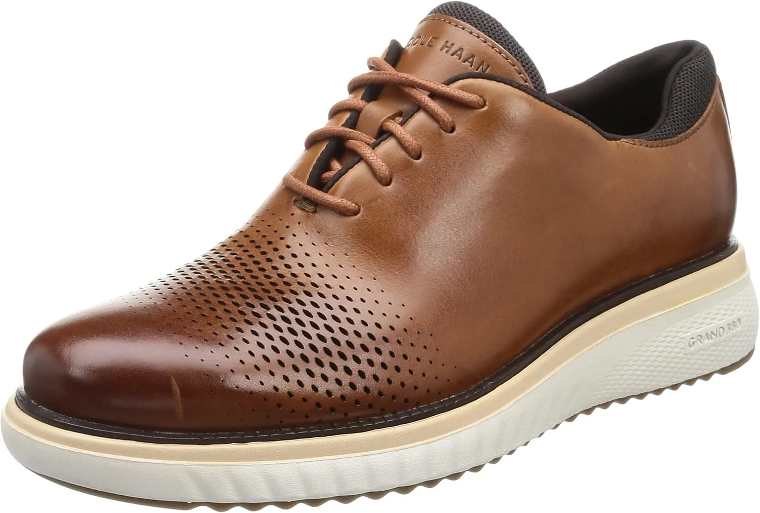 Cole Haan Zerogrand Eon Wing Oxford British Tan/Dark Roast/Brazilian Sand 7 D (M)