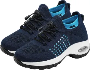Comfort Wear Orthowear Shoes for Women Arch Support Orthopedic Sock Sneakers Slip-On Breathable Walking Shoe Air Cushion Athletic Shoes Causal Running Jogging Shoe Anti Slip Platform Sneaker