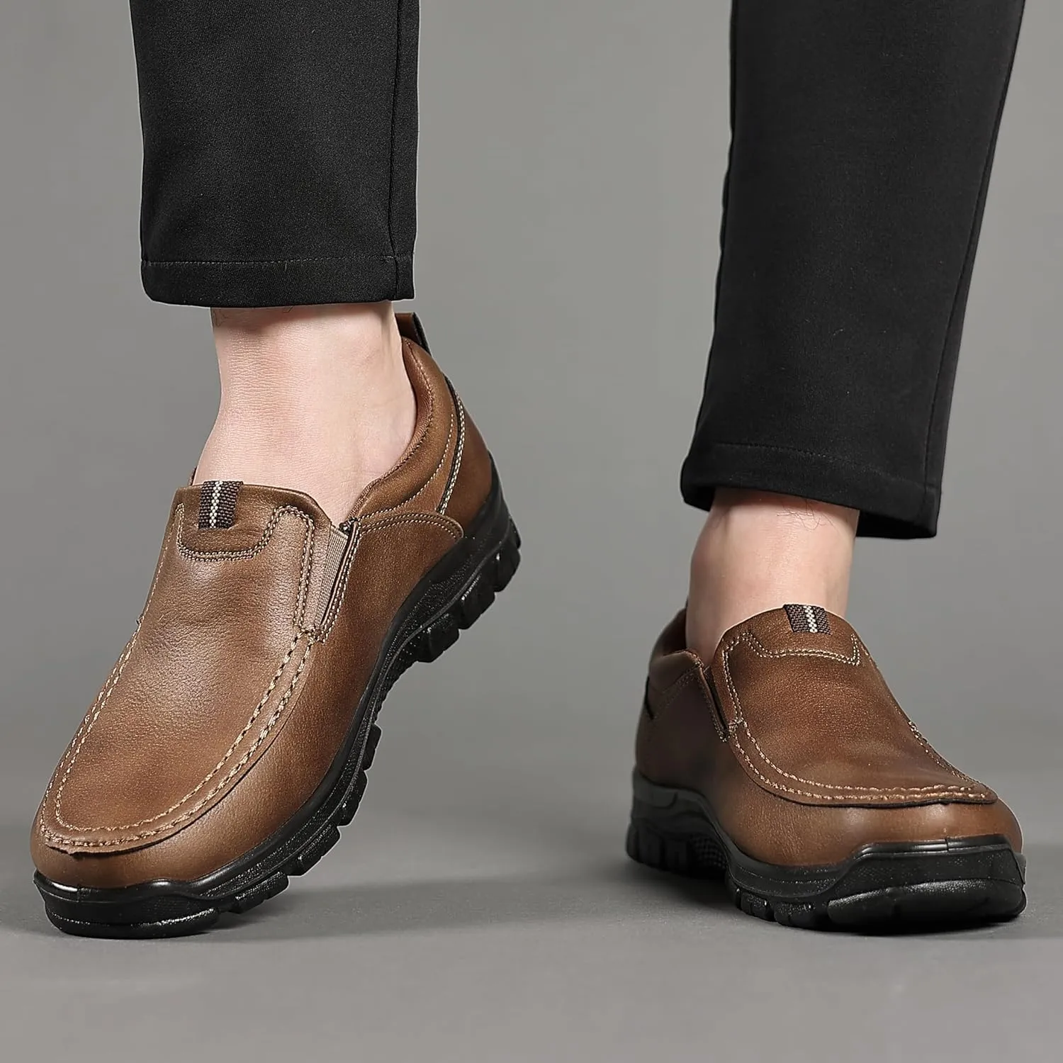COSIDRAM Mens Loafers Slip on Shoes Casual Comfort Soft Moccasin Daily Flats Driving Walking Shoes Lightweight