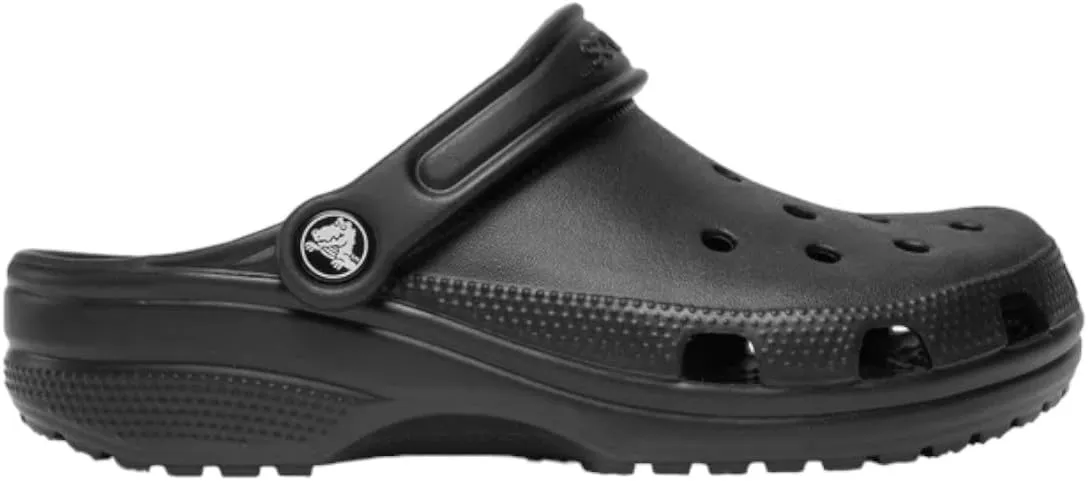 Crocs Unisex-Adult Classic Clogs, Black, 10 Men/12 Women