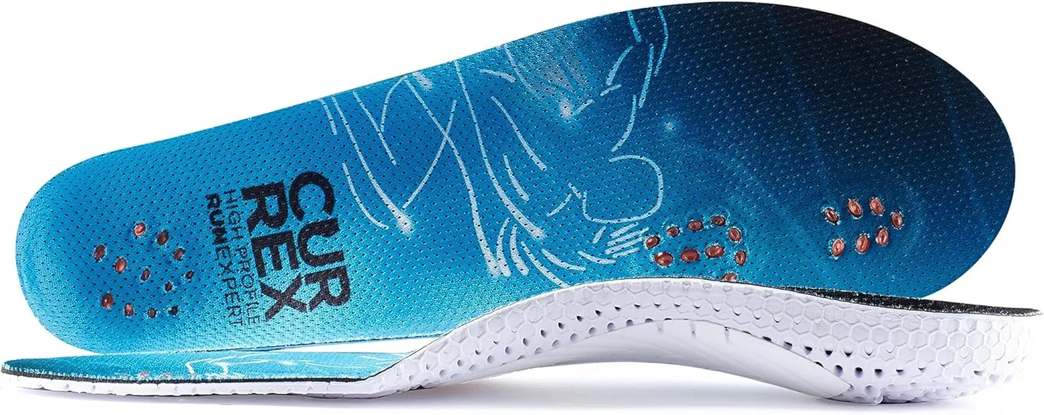 CURREX RUNEXPERT - Running Insole for Expert Runners, Increase Performance, Comfort & Airflow, Improve Heel and Foot Strike, Shock Absorbing Inserts for Marathon and Trail Running, Men and Women