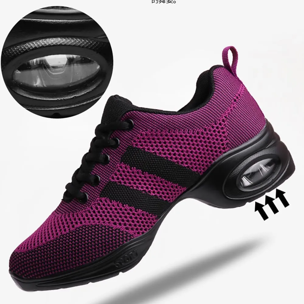 Cushion Lady Girls Modern Breathable Air Cushion Split Sole Athletic Walking Dance Shoes Lightweight Practice Professional Performance Dance Shoes