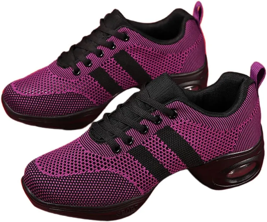 Cushion Lady Girls Modern Breathable Air Cushion Split Sole Athletic Walking Dance Shoes Lightweight Practice Professional Performance Dance Shoes
