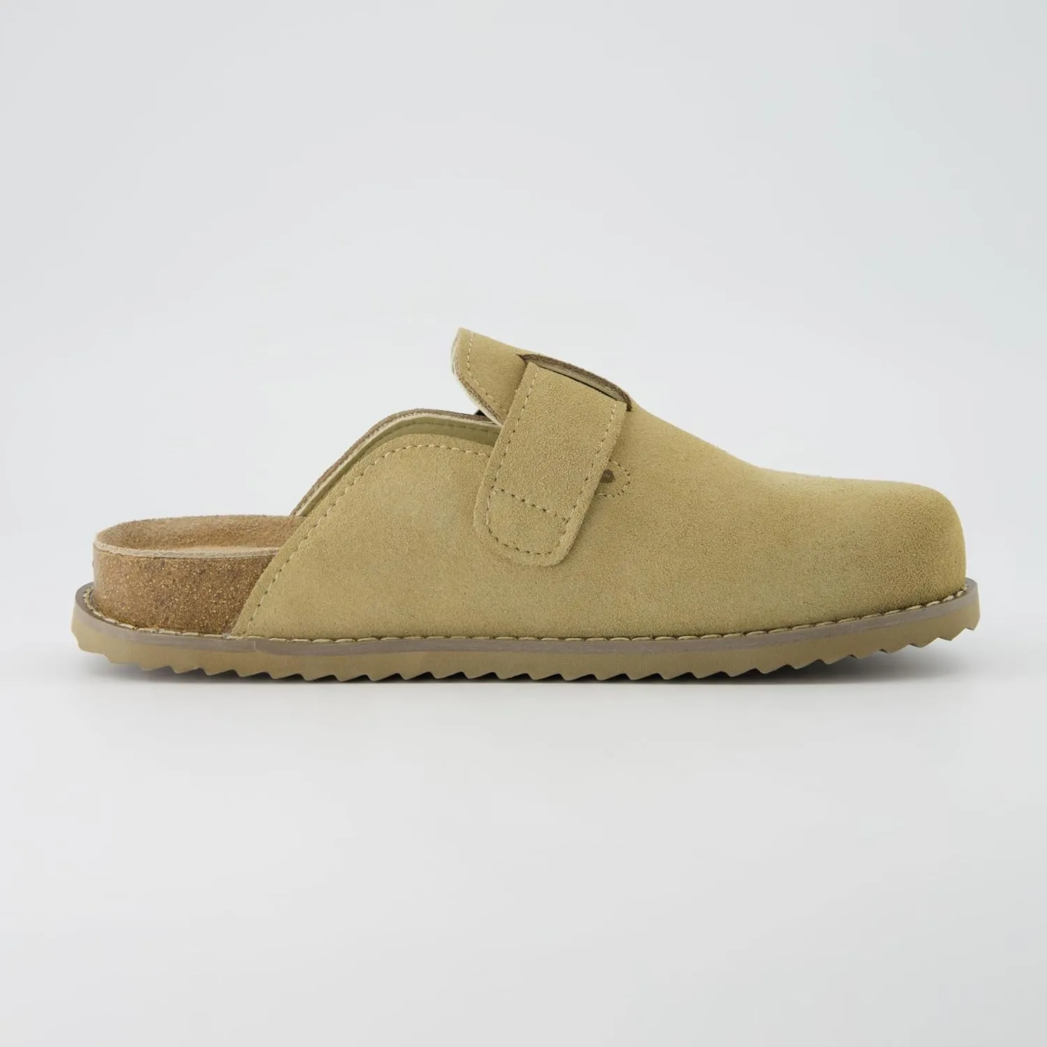CUSHIONAIRE Women's Blain Genuine Suede Slip-On Clogs with   Memory Foam & Chic Buckle Mule - Comfortable, Non-Slip, Wide Widths Available