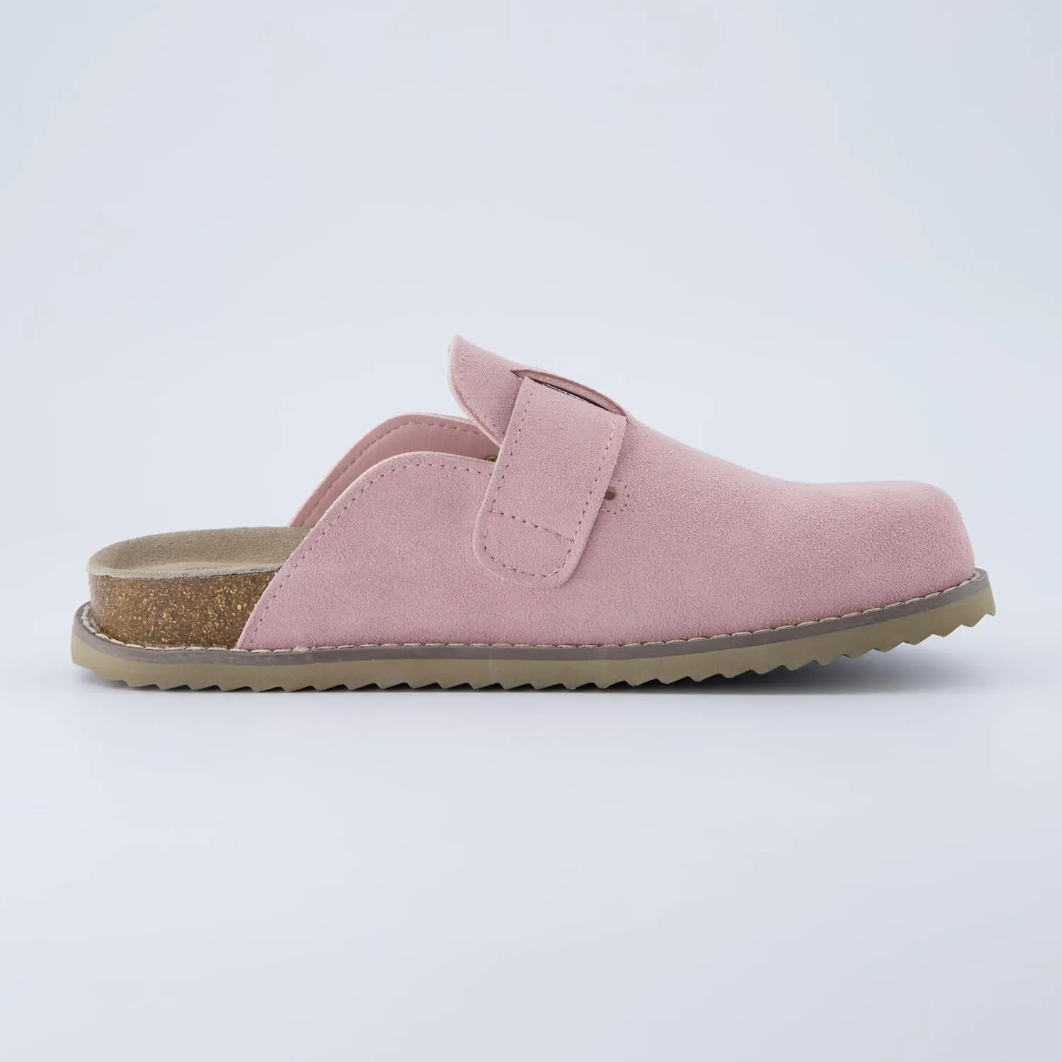 CUSHIONAIRE Women's Blain Genuine Suede Slip-On Clogs with   Memory Foam & Chic Buckle Mule - Comfortable, Non-Slip, Wide Widths Available