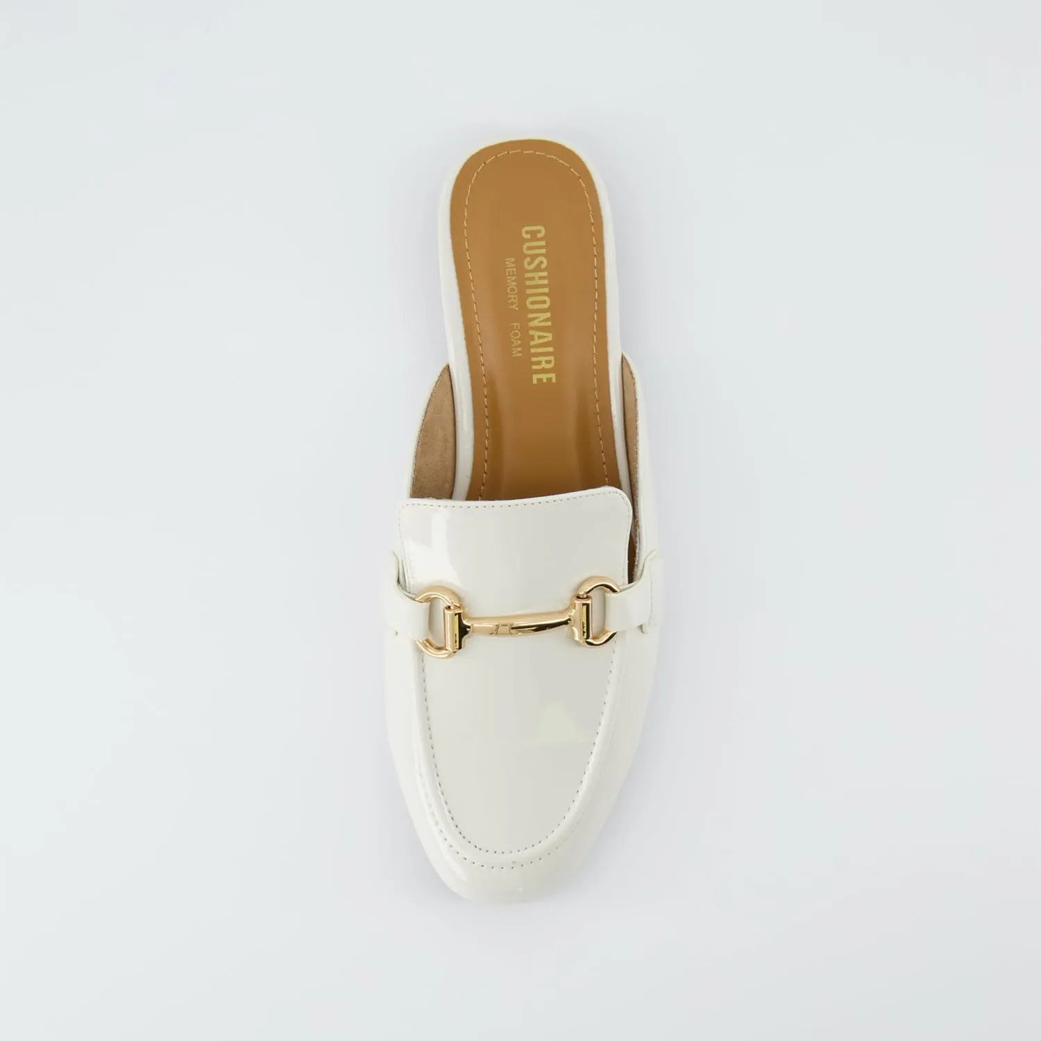CUSHIONAIRE Women's Yates Buckle Slip On Mule  Memory Foam, Wide Widths Available