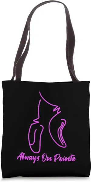 Cute Ballet Always On Pointe Shoes Design Tote Bag