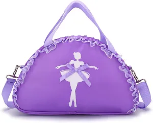 Cute Ballet Dance Backpack Tutu Dress Dance Bag Dance Bag Waterproof Small Duffle Bag Ballet Bags Gym Bag., Purple, (SJWDDJB-03)