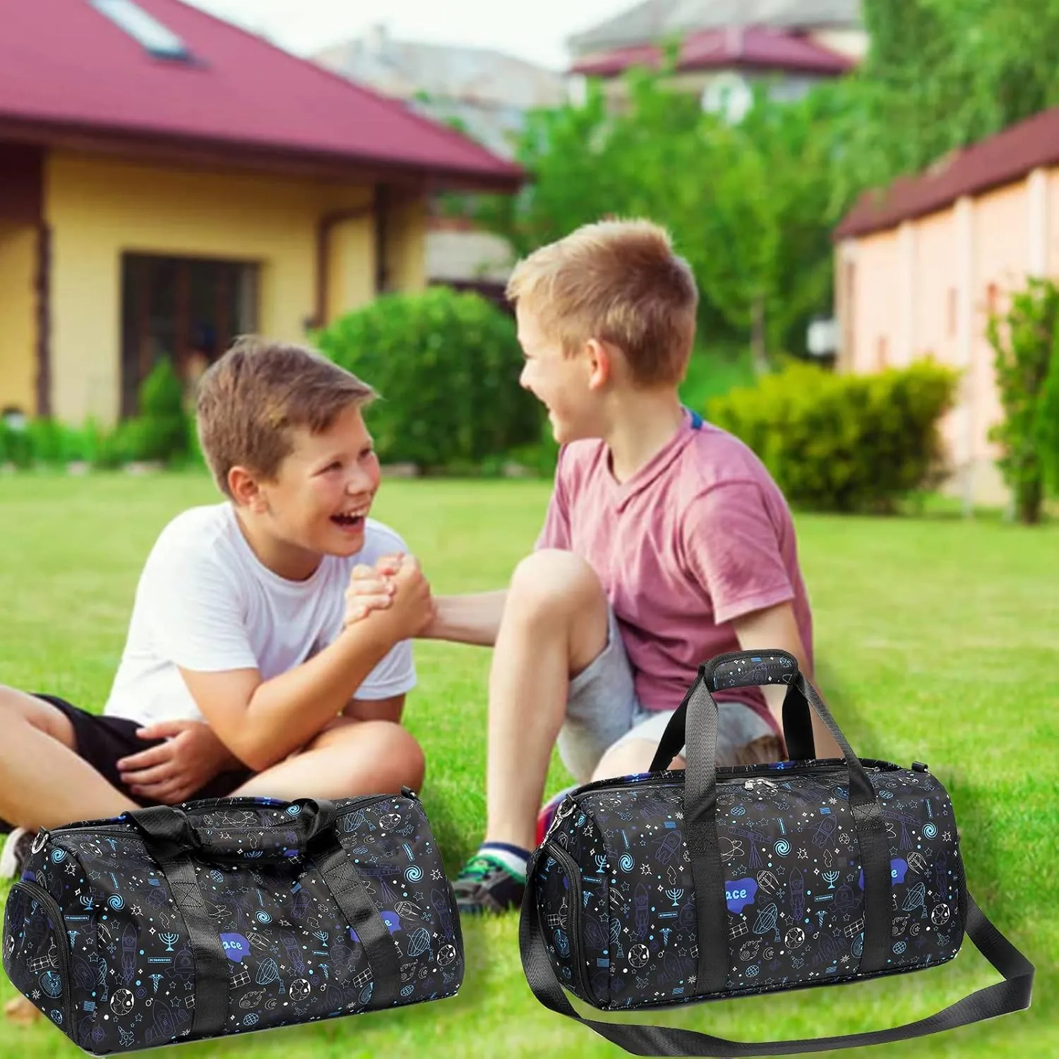 Dance Bags for Teens - Duffle Overnight Sports Gymnastics Gym Weekender Travel Carry On Bag with Shoe Compartment for Teen Boys
