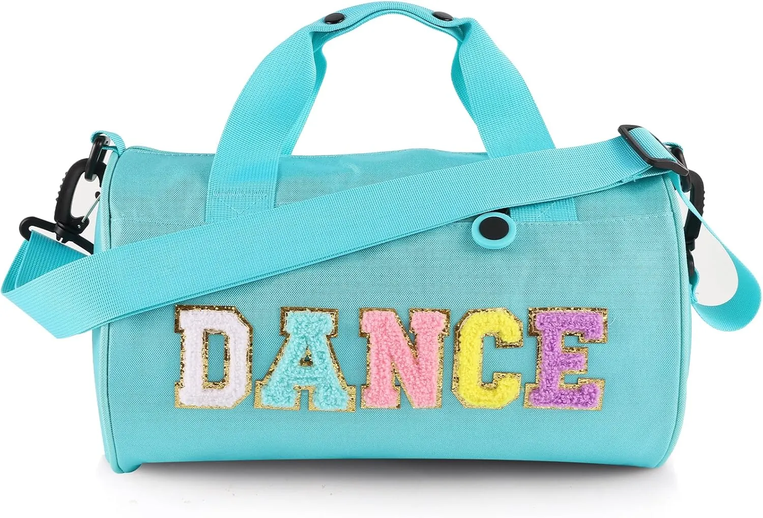 Dance Ballet Bag for Girls Sport Gym Duffle Bags Overnight Travel Bags Fun Dance Workout Duffel Bag Toddler Kid Cute Bag for Dancers, Girls, Teens, Student Athletes (Bule)