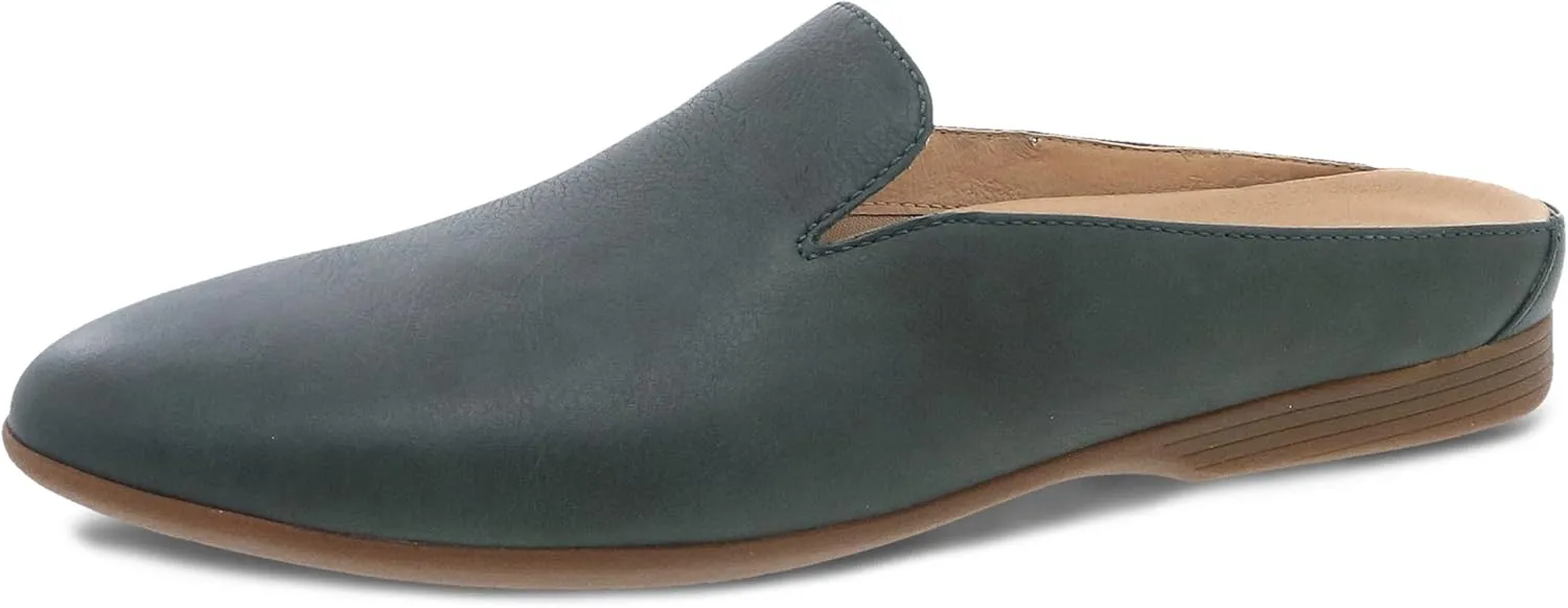 Dansko Lexie Slip-On Mules for Women - Comfortable Flat Shoes with Arch Support - Versatile Casual to Dressy Footwear - Lightweight Rubber Outsole