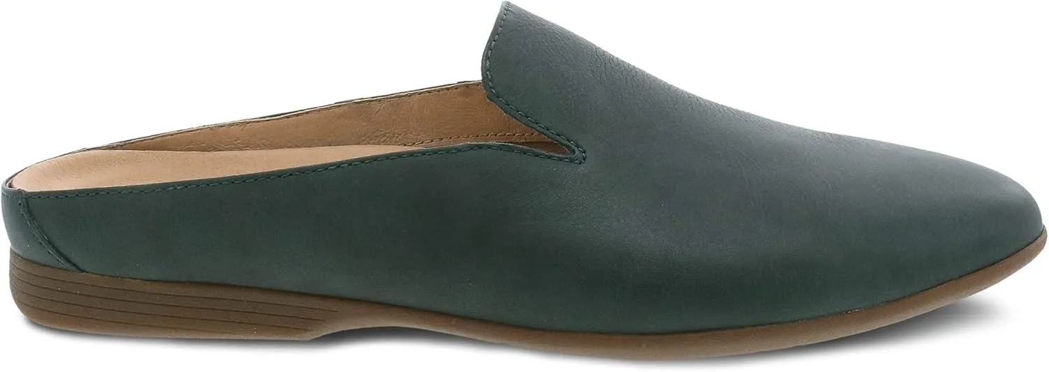 Dansko Lexie Slip-On Mules for Women - Comfortable Flat Shoes with Arch Support - Versatile Casual to Dressy Footwear - Lightweight Rubber Outsole