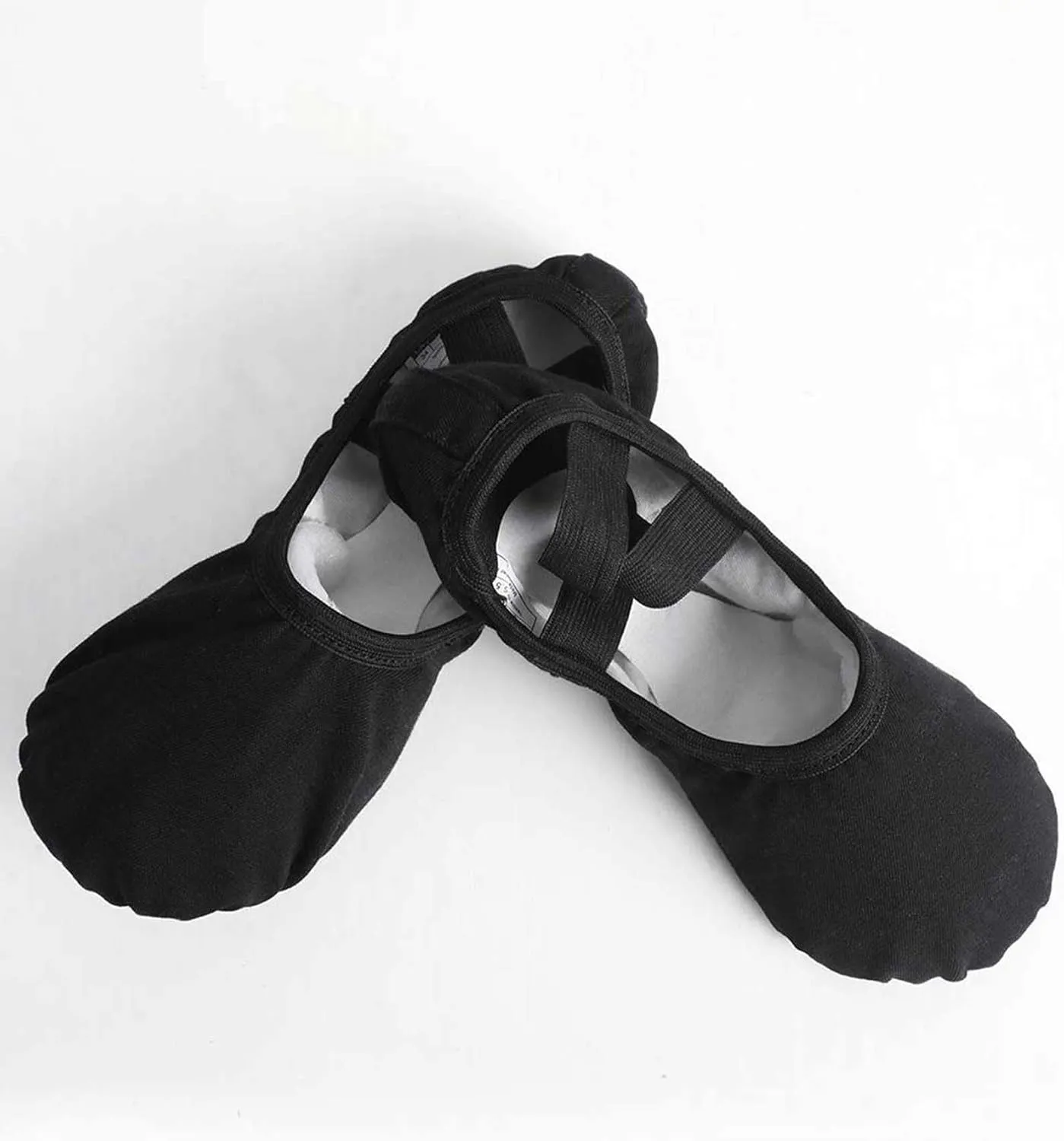 Daydance Beige Elastic Canvas Ballet Shoes/Slippers for Women, Girls
