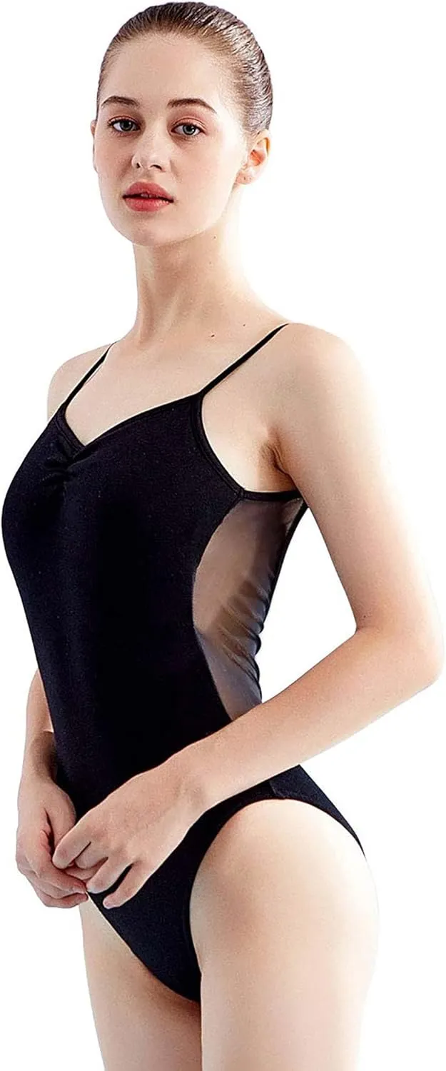 Daydance Camisole Dance Leotards for Women Cotton Spaghetti Straps Ballet Costumes