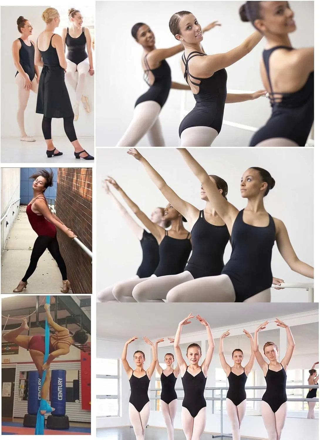 Daydance Camisole Dance Leotards for Women Cotton Spaghetti Straps Ballet Costumes