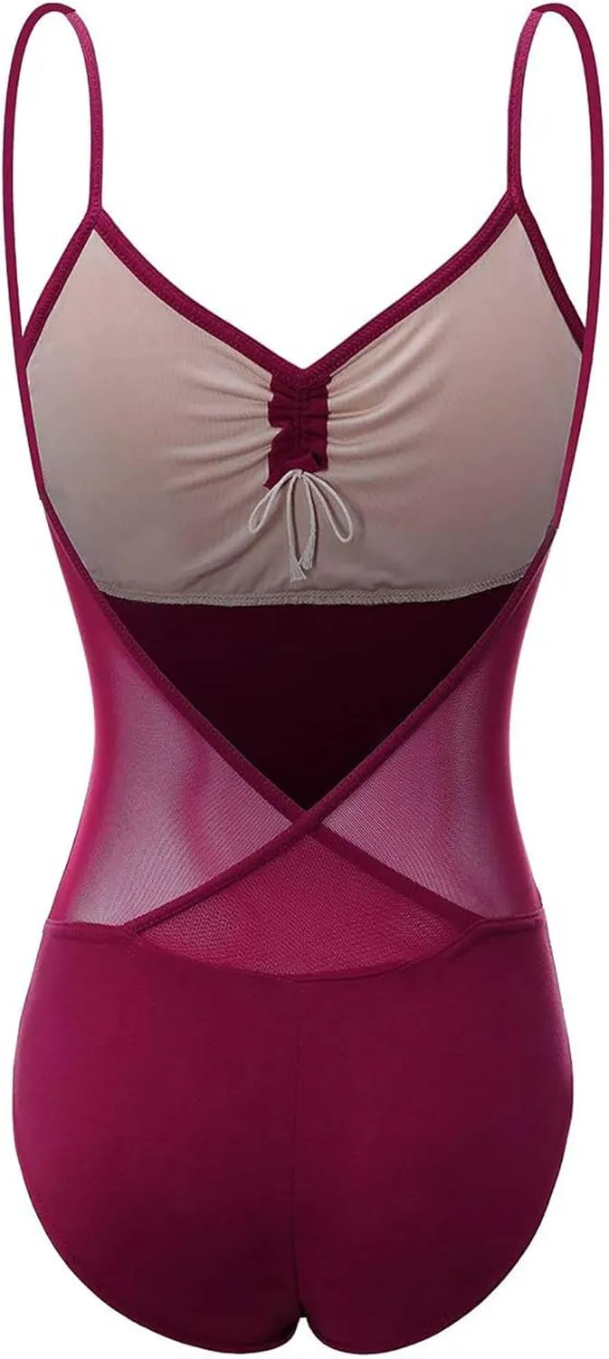 Daydance Camisole Dance Leotards for Women Cotton Spaghetti Straps Ballet Costumes