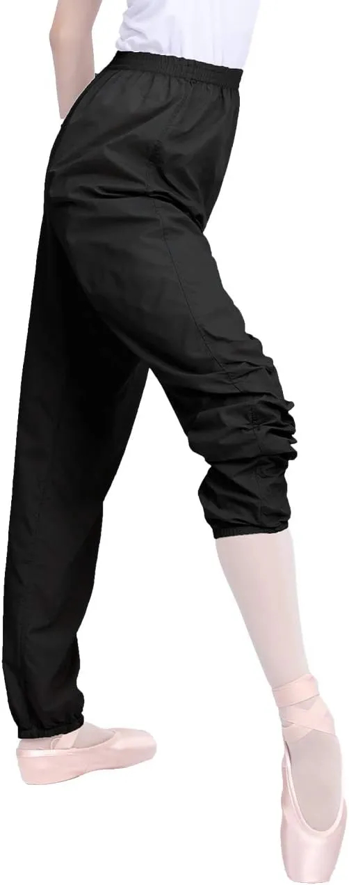 Daydance Teen Girls Women Ballet Ripstop Pants Lightweight Intensity Nylon Perspiration Trousers for Dance