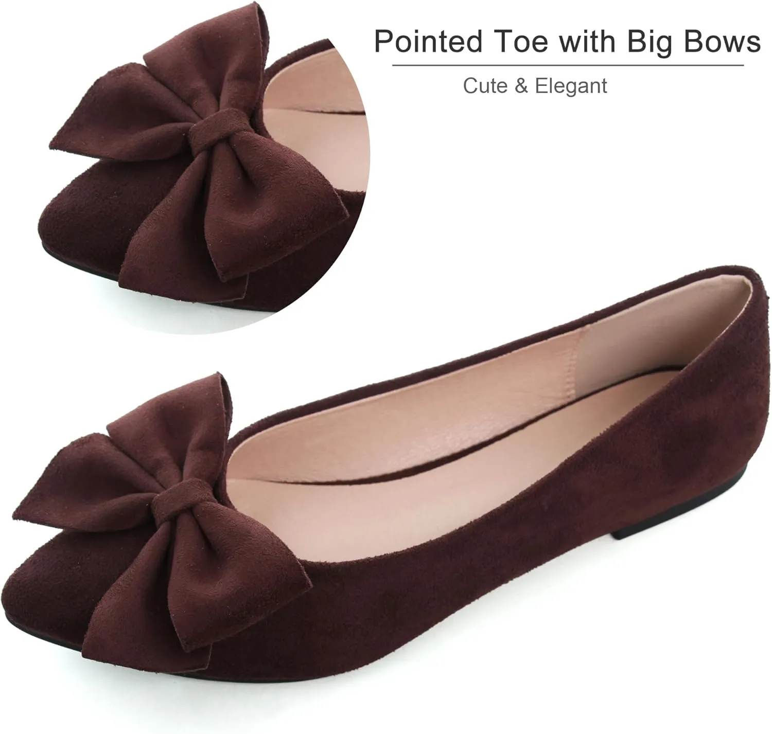 Dear Time Women's Ballet Flats Dress Ballet Shoes Slip on for Office Work Comfortable Shoes