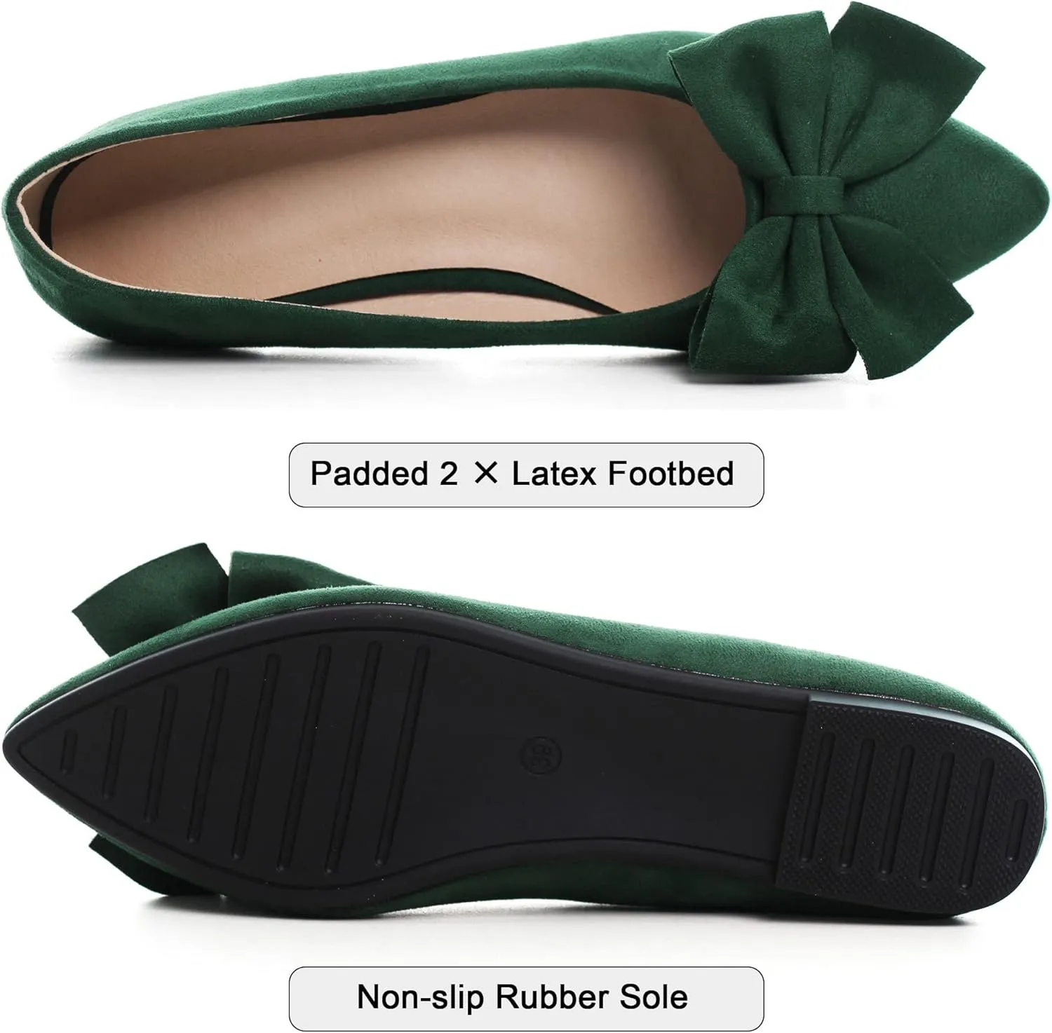 Dear Time Women's Ballet Flats Dress Ballet Shoes Slip on for Office Work Comfortable Shoes