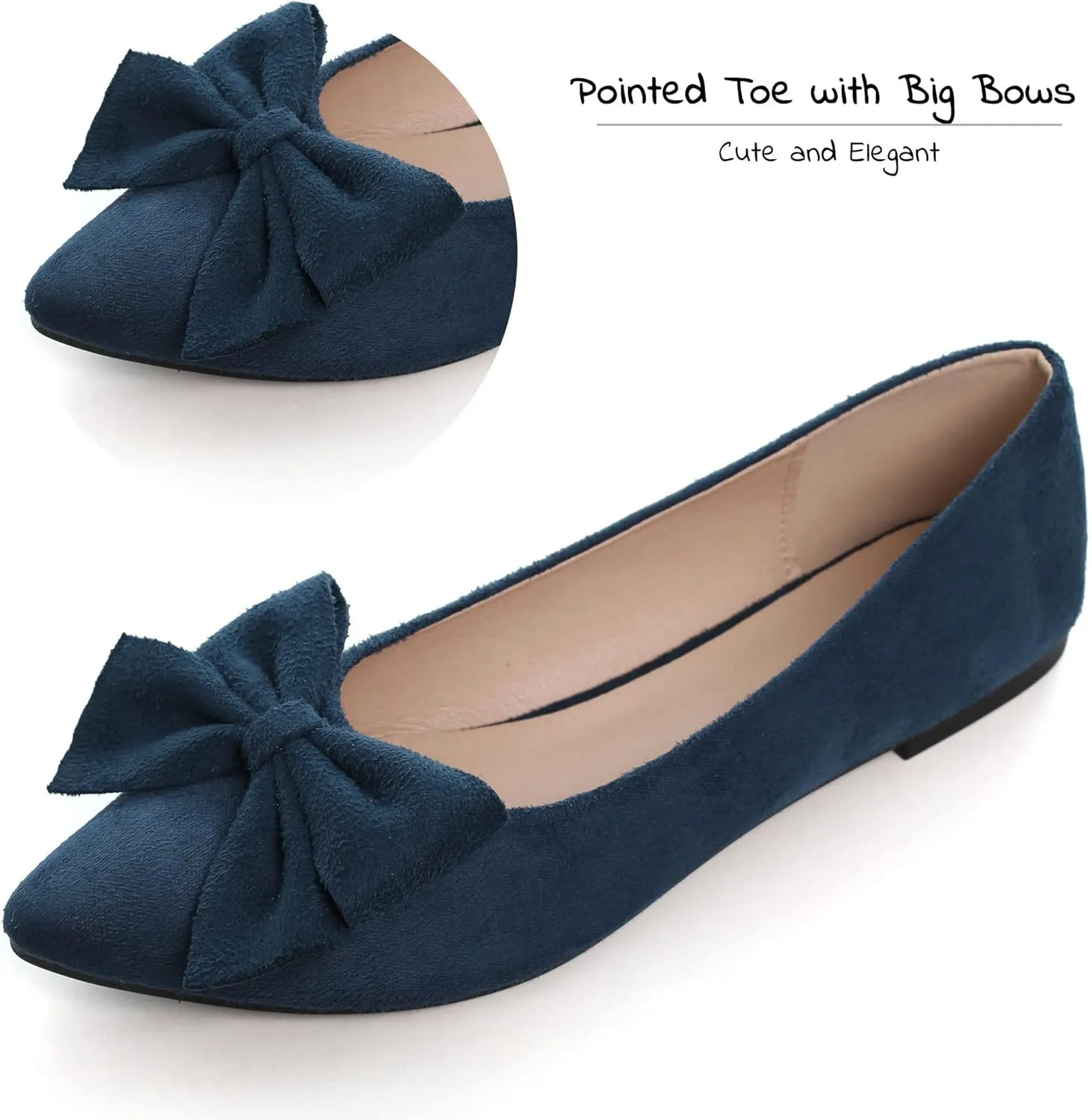 Dear Time Women's Ballet Flats Dress Ballet Shoes Slip on for Office Work Comfortable Shoes