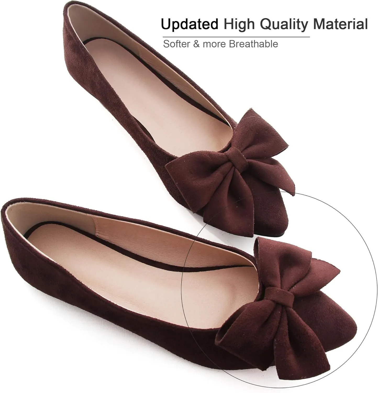 Dear Time Women's Ballet Flats Dress Ballet Shoes Slip on for Office Work Comfortable Shoes