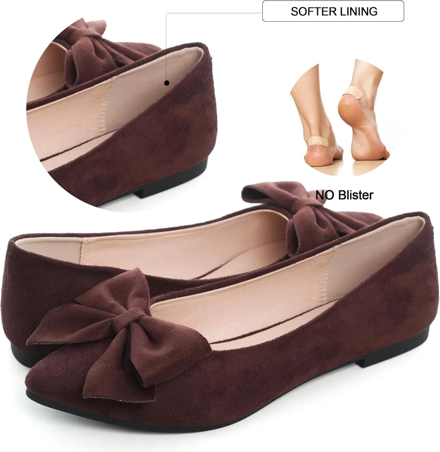 Dear Time Women's Ballet Flats Dress Ballet Shoes Slip on for Office Work Comfortable Shoes