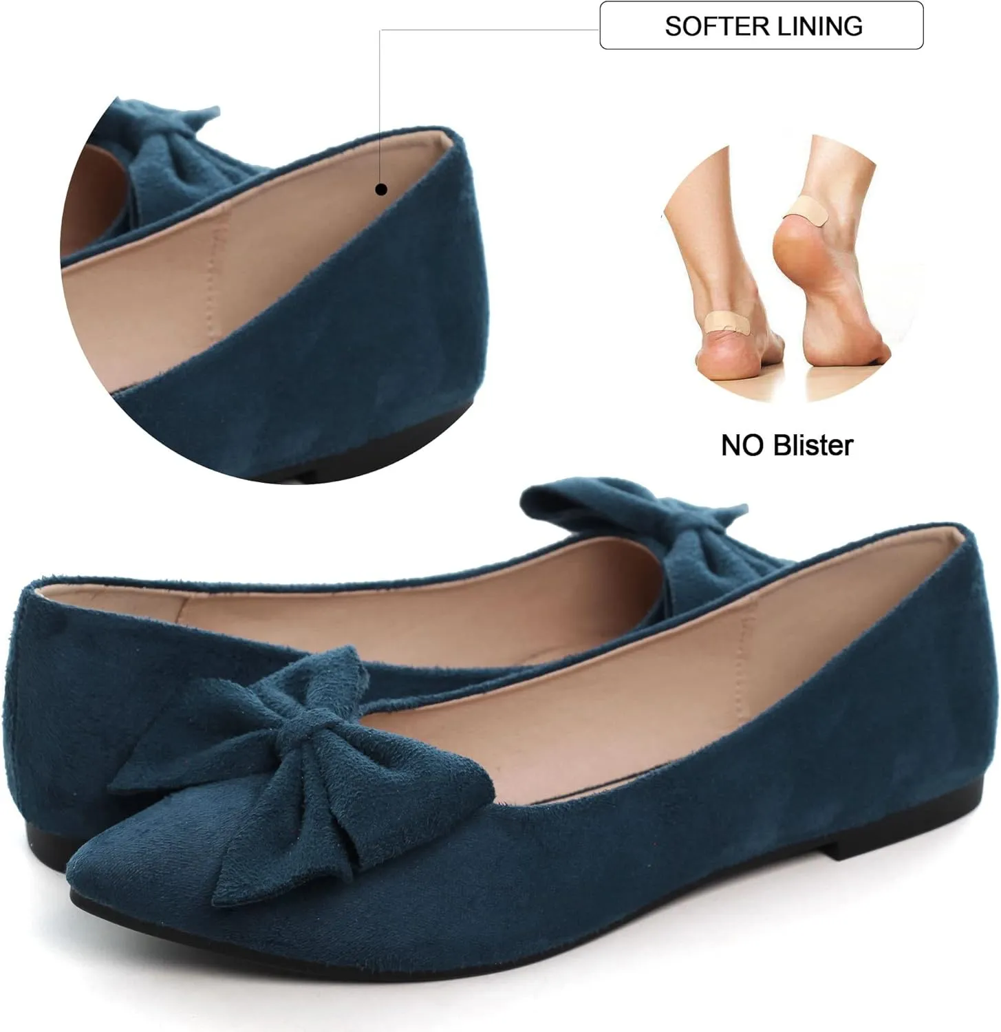 Dear Time Women's Ballet Flats Dress Ballet Shoes Slip on for Office Work Comfortable Shoes