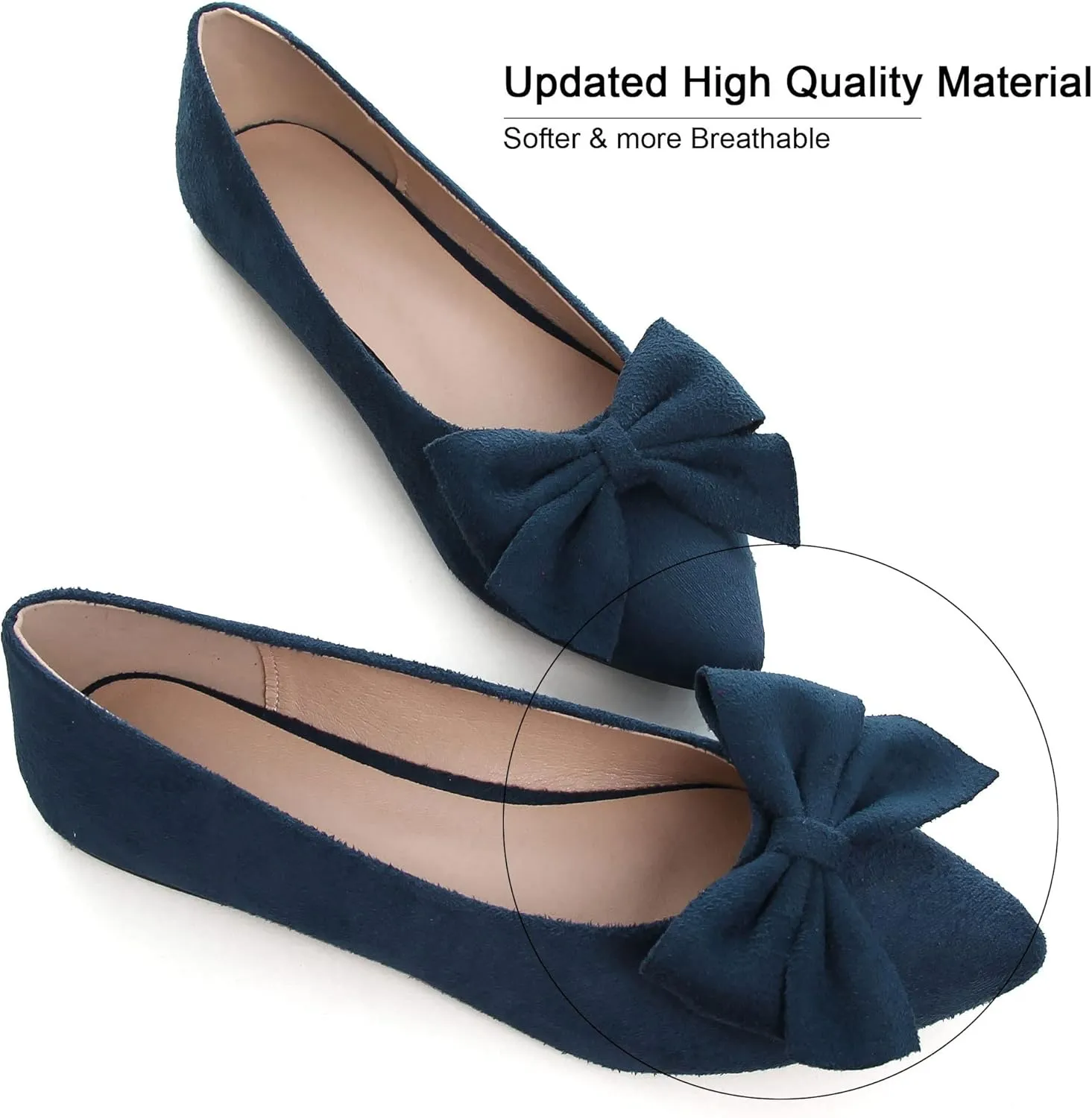 Dear Time Women's Ballet Flats Dress Ballet Shoes Slip on for Office Work Comfortable Shoes
