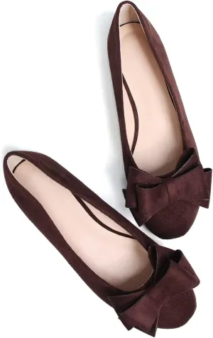 Dear Time Women's Business Casual Ballet Flats Round Toe Flats Soft Slip On Office Shoes for Work