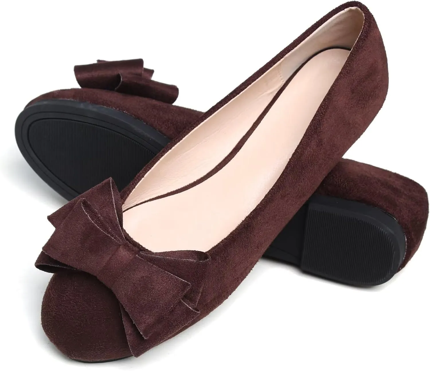 Dear Time Women's Business Casual Ballet Flats Round Toe Flats Soft Slip On Office Shoes for Work