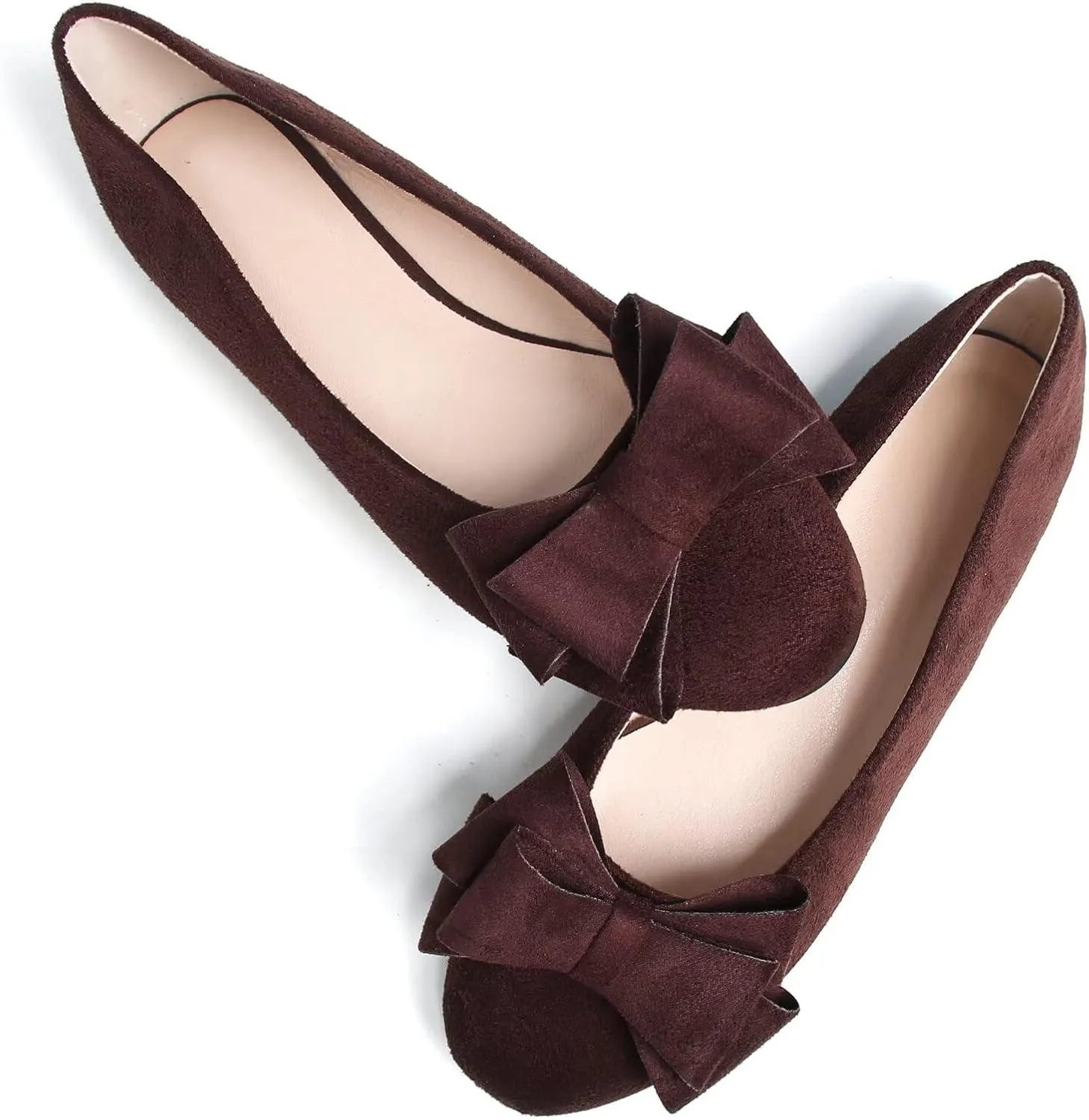 Dear Time Women's Business Casual Ballet Flats Round Toe Flats Soft Slip On Office Shoes for Work