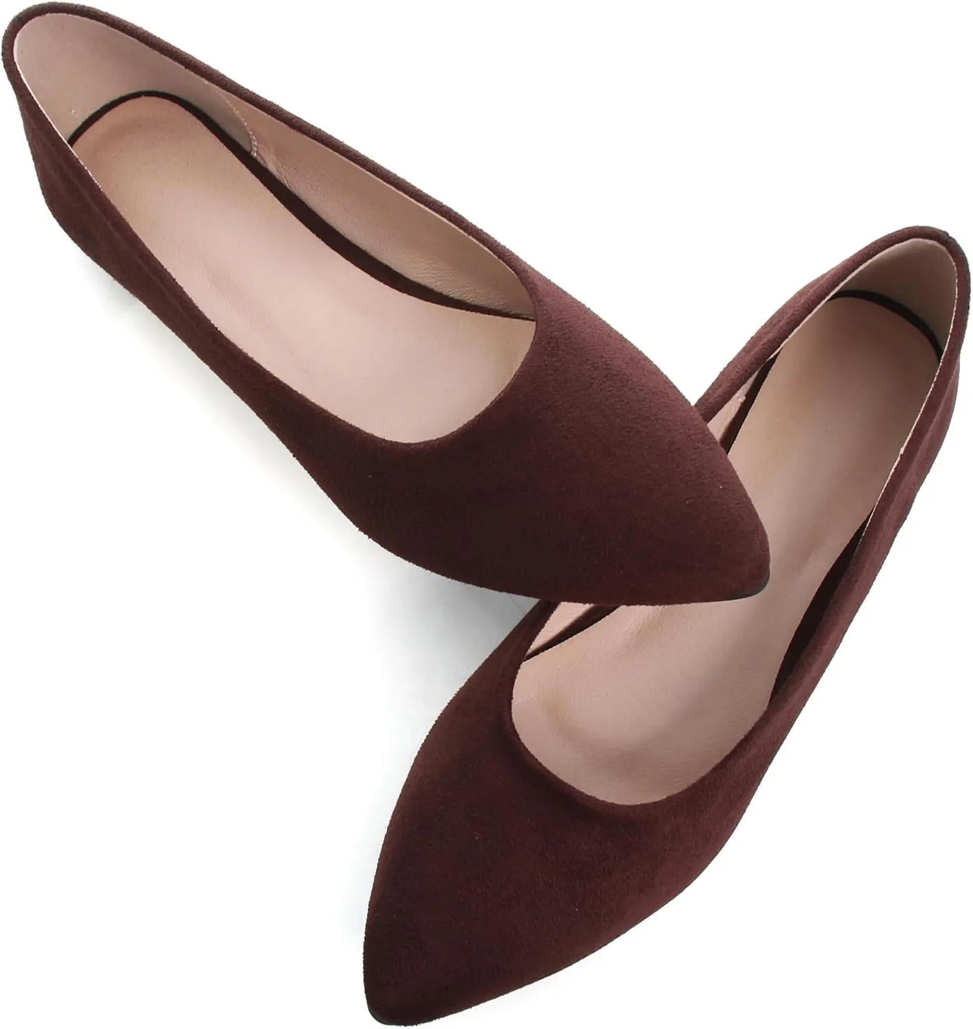 Dear Time Women's Pointed Toe Ballet Flat Shoes Simple Casual Office Work Shoes Slip-on Comfortable Shoes