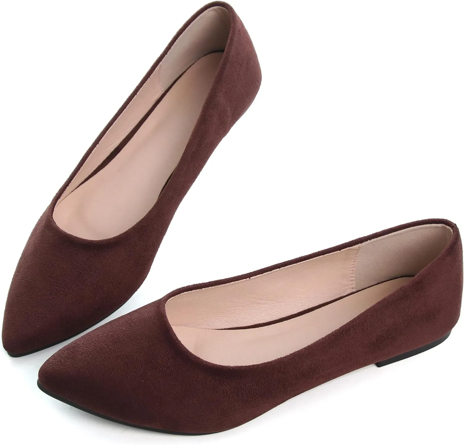 Dear Time Women's Pointed Toe Ballet Flat Shoes Simple Casual Office Work Shoes Slip-on Comfortable Shoes