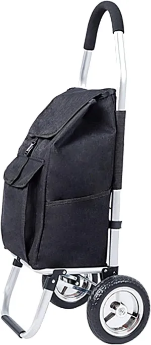 DELURA Shopping Cart, Grocery Cart, Folding Cart, Grocery Cart On Wheels, Oxford Cloth Folding Shopping Cart, Waterproof Oxford Bag, Suitable for Grocery Shopping and Carrying Things (Color : B)